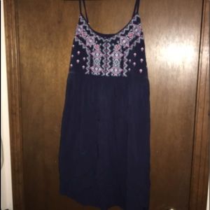 Dark Blue Tribal Patterned Dress